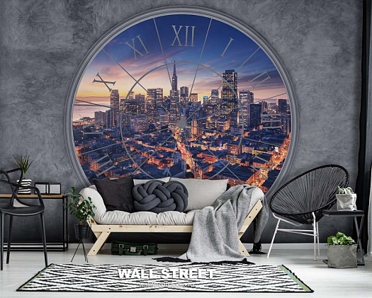 Фотообои в интерьере артикул Urban 22, URBAN, Wall street