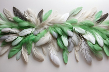 3D обои с рисунком перья Design Studio 3D Feathers AG-FT-002