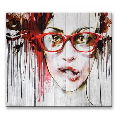 Картины Loft - 7 Девушка в очках, Loft, Creative Wood